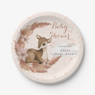 Bambi met Flowers Stars Cloud Baby shower Paper P Papieren Bordje