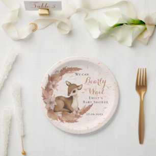 Bambi met Flowers Stars Cloud Baby shower Papieren Bordje