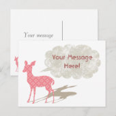 Bambi rose Toutes les occasions Carte postale pers (Devant / Derrière)