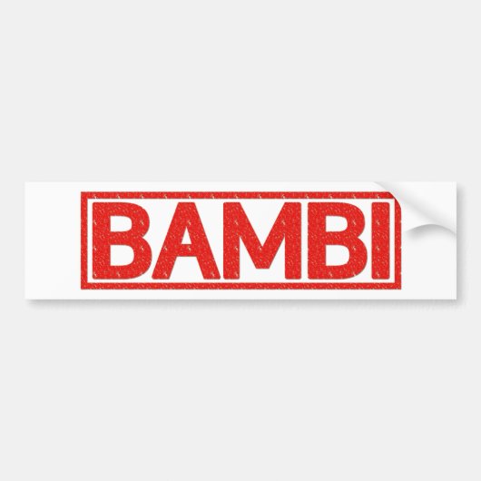 Bambi Stamp Bumpersticker (Voorkant)