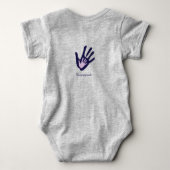 Bambino / 'Baby Boy' Mammaprada Bodysuit, Grijs Romper (Achterkant)