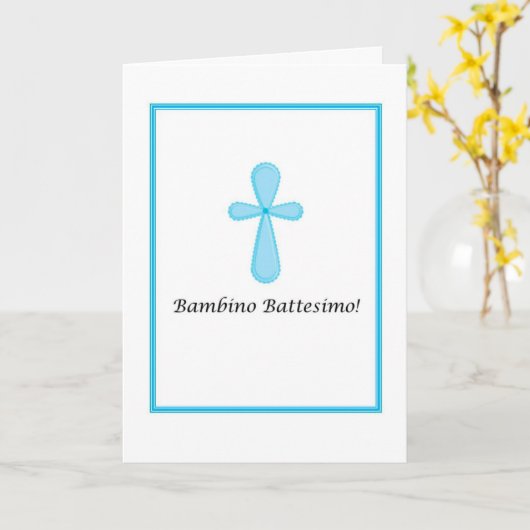 Bambino Battesimo - het Doopsel van het Baby in Kaart (Gele Bloem)