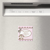 Bambino mignon Singe rose Faveur BIrthday Magnet (In Situ (Lave-vaisselle))