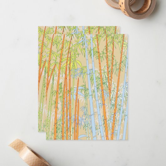 Bamboe 2 notitiekaartje (Voorkant / Achterkant in situ)
