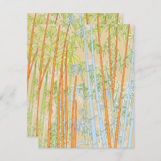 Bamboe 2 notitiekaartje (Voorkant / Achterkant)