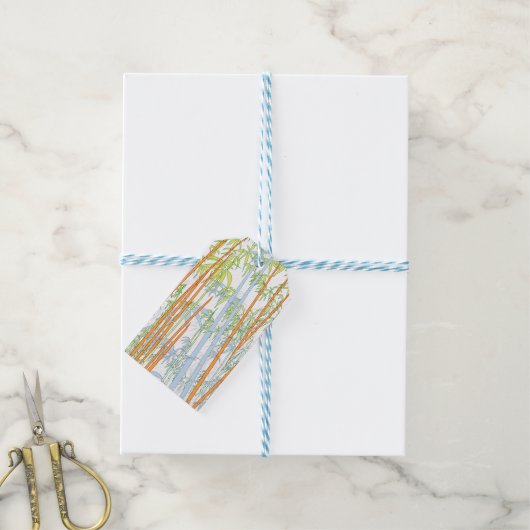 Bamboe 3 cadeaulabel (Met Touw)