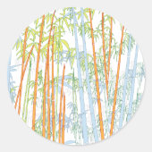 Bamboe 3 ronde sticker (Voorkant)