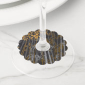 Bamboe 4 wijnglaslabel (Dichtbij)