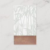 Bamboe achtergrond | Healing Hands Lotus Icon Visitekaartje (Achterkant)