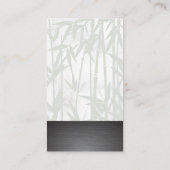 Bamboe achtergrond | Healing Hands Lotus Icon Visitekaartje (Achterkant)