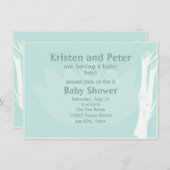 Bamboe Baby shower Uitnodiging (Voorkant / Achterkant)