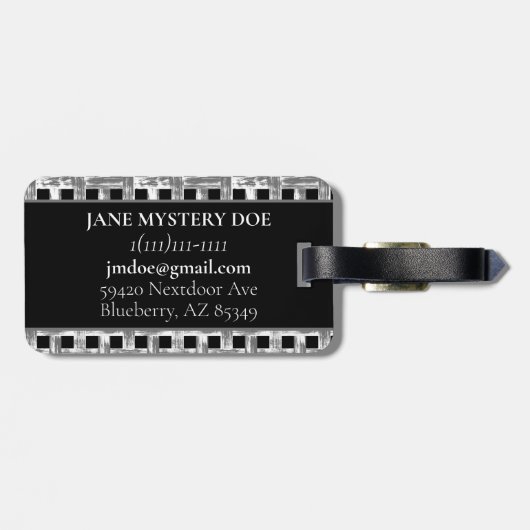 Bamboe Bagagelabel (Achterkant horizontaal)