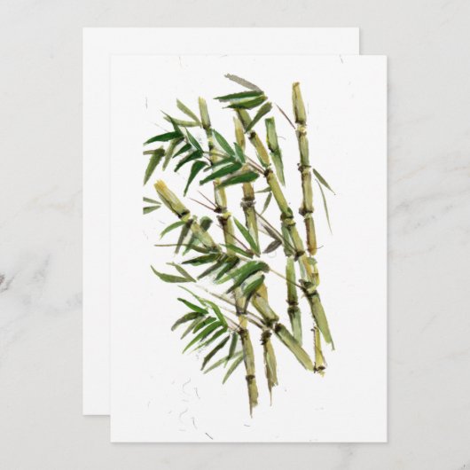 bamboe bedankkaart (Voorkant / Achterkant)