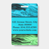 Bamboe, beige achtergrondbadge badge (Back)