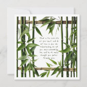 Bamboe  Bijbelvers Custom Feestdagenkaart (Voorkant)