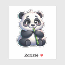 Bamboe Bliss Panda Custom-Cut Vinyl Sticker