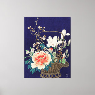 Bamboe Bloemmand door Ohara Koson Canvas Afdruk