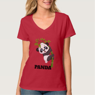 Bamboe Boeddha Hangend met Mijn Snack Panda Piep T-shirt