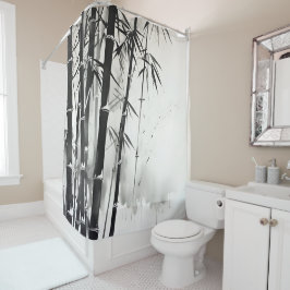 Bamboe bosinkt schilderij douchegordijn