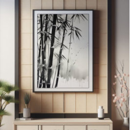 Bamboe bosinkt schilderij foto afdruk