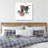Bamboe Botanische Planten Bohaan Canvas Afdruk (Insitu (Slaapkamer))