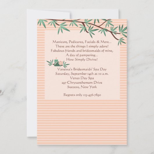 Bamboe Branches — Uitnodiging (Voorkant)