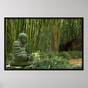 Bamboe Buddha Poster -60x40 -andere maten beschikb