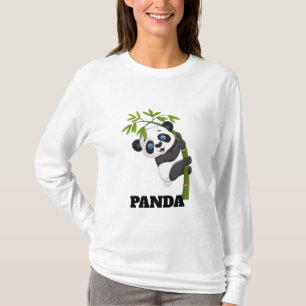 Bamboe Buddy Hangend met Mijn Snack Panda Kiekeboe T-shirt