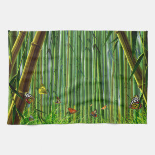 Bamboe & Butterfly Art 1 Keukenhanddoek