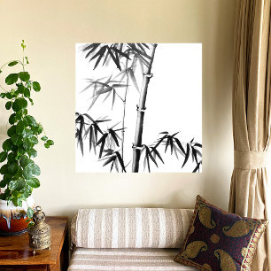 Bamboe - Chinese stijl - ongekaderd Canvas Afdruk