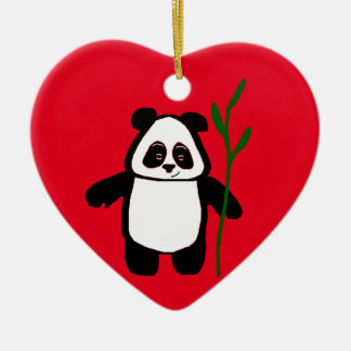 Bamboe de Panda Heart Ornament