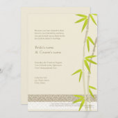 Bamboe Design Wedding Invitations Kaart (Voorkant / Achterkant)