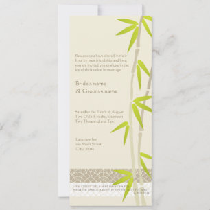 Bamboe Design Wedding Invitations Kaart