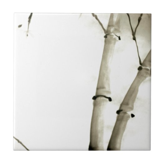 Bamboe en bladeren tegeltje (Voorkant)