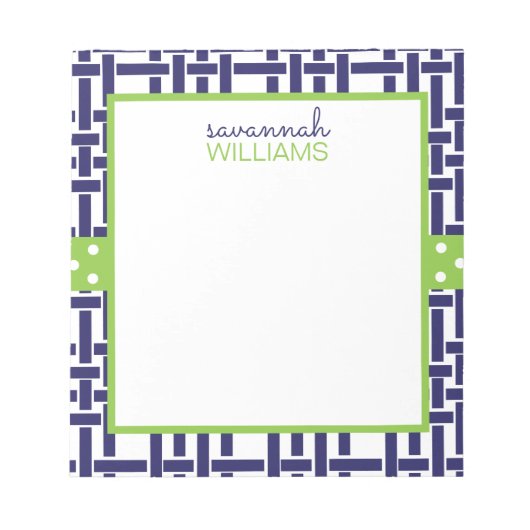 Bamboe en gepersonaliseerd Notitieblok voor graan (Voorkant)