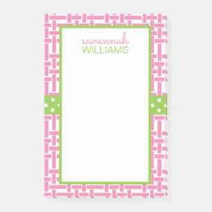 Bamboe- en Grosgrain persoonlijke Post-it-blocnote Post-it® Notes