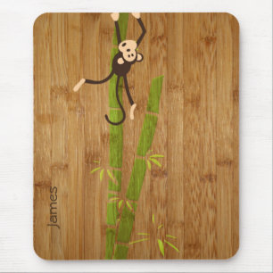 Bamboe en Monkey Funny Mousepad Muismat