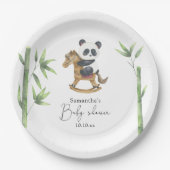 Bamboe en Panda Beer baby shower Papieren Bordje (Voorkant)