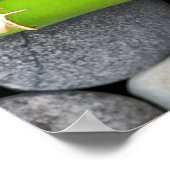 Bamboe en pebble poster (Hoek)