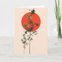 Bamboe en rode zon verjaardag
