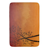 Bamboe en uitzicht-gebergte badmat (Voorkant Verticaal)