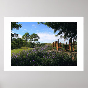 Bamboe Fence Perspective Poster