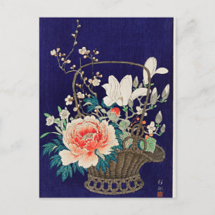 Bamboe Flower Basket van Ohara Koson Briefkaart