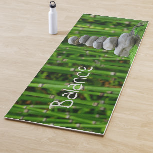 Bamboe Forest Green Stones in Balance Yogamat