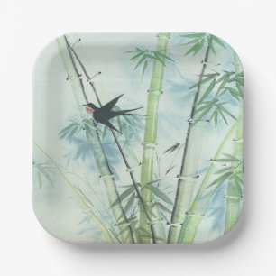 Bamboe Forest - groen Papieren Bordje