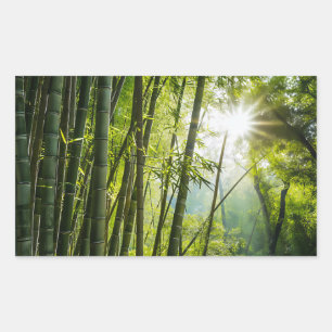 Bamboe Forest Rechthoekige Sticker