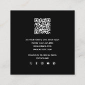 Bamboe gebladerte oosterse groen bladeren QR-code Vierkante Visitekaartje (Achterkant)