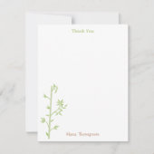 Bamboe gebladerte Oosterse groene bladeren Bedankkaart (Voorkant)