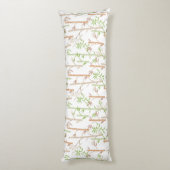 Bamboe gebladerte Oosterse groene bladeren Lichaamskussen (Achterkant (Verticaal))