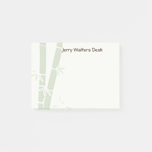 Bamboe gepersonaliseerde Post It Note Pad (Voorkant)